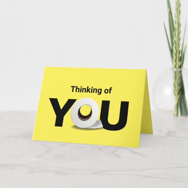 tänka på din pappra toalettrullning kort (Framsida)