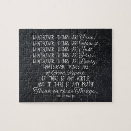 Tänka på kristen bibelScripture för dessa saker Pussel