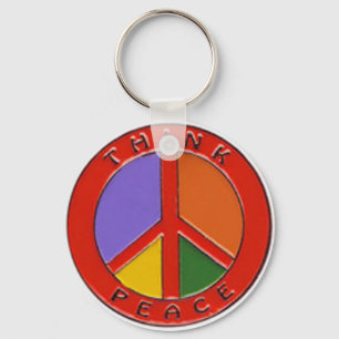 Tänka Peace Nyckelring