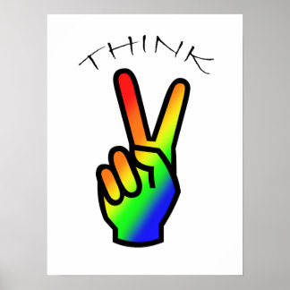 Tänka Peace Rainbow Poster
