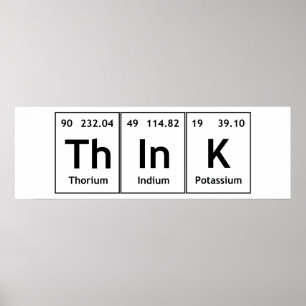 Tänka Periodisk kemi Bord Inslag Ord Poster