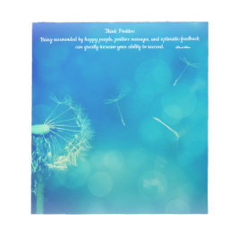 Tänka positiv anteckningsblock