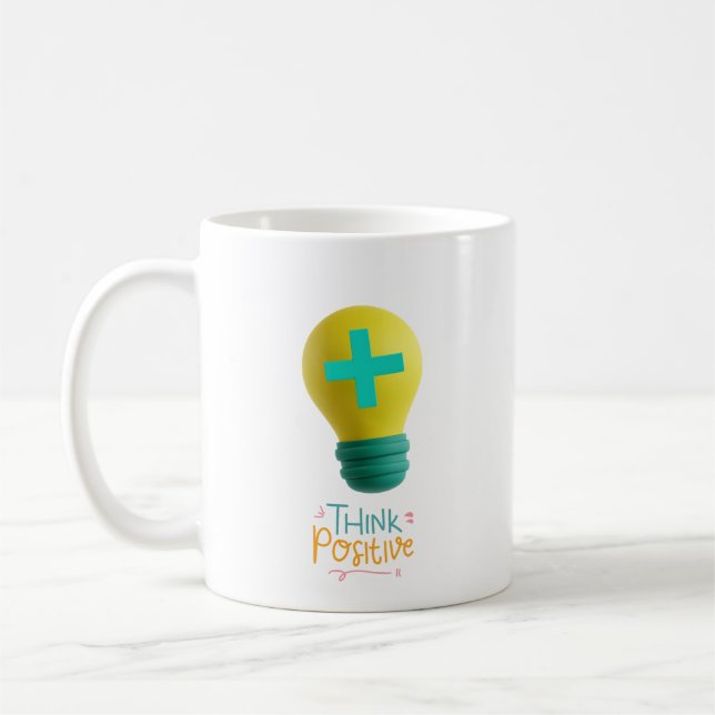 Tänka positiv kaffemugg (Vänster)