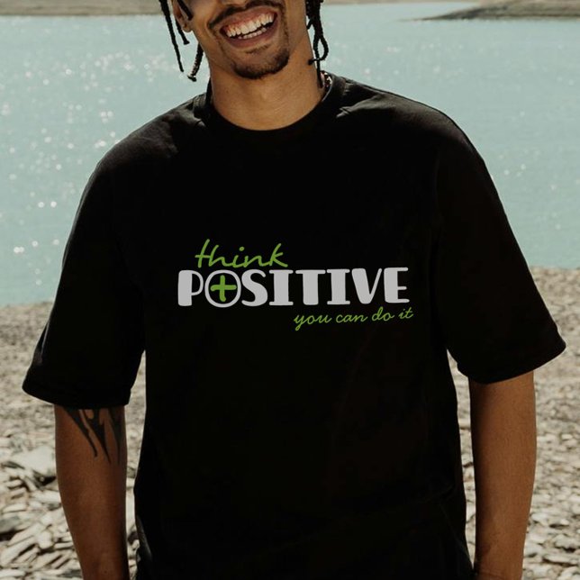 Tänka positiv kan göra typografiska slogan t-shirt (Skapare uppladdad)