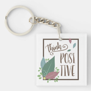 Tänka-positiv motivation fjäder boho