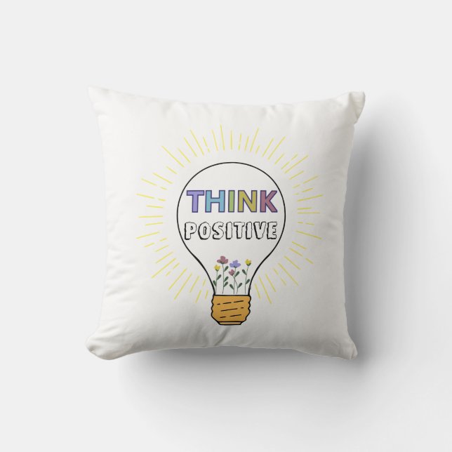 Tänka-positiv Pillow-design för heminredning Kudde (Framsida)