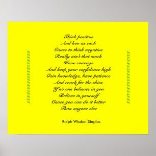 Tänka positiv poster