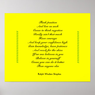 Tänka positiv poster