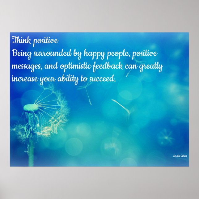 Tänka positiv poster (Framsidan)
