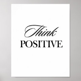 Tänka positiv poster