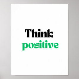 Tänka positiv poster