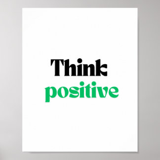 Tänka positiv poster
