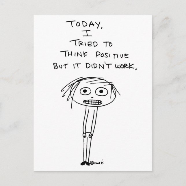 Tänka positiv vykort (Framsida)