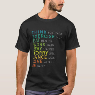 Tänka Positive Affirmation Inspirational Motivatio T Shirt