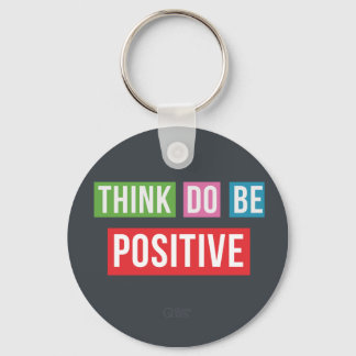 Tänka Positive Do Positive Quote Keychain Nyckelring