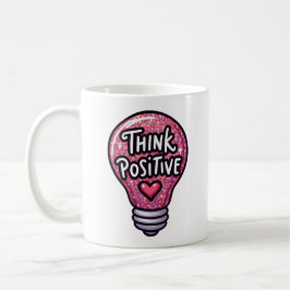 Tänka Positive Sväring Cute Mönster Kärlek er Kaffemugg