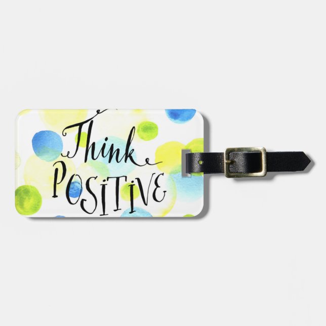 Tänka positivt bagagebricka (Horisontell Framsida)