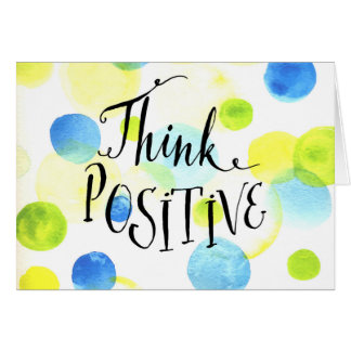 Tänka positivt hälsningskort