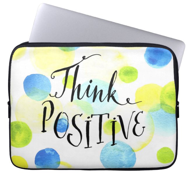 Tänka positivt laptop fodral (Framsidan)