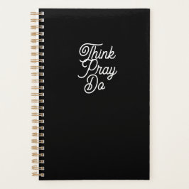 Tänka Pray Do Black Modern Planner