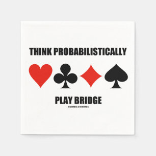 Tänka Probabilistical Play Bridge (Card Kostym) Pappersservett