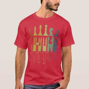 Tänka Retro Vintage Chess Biet Player-presentschac T Shirt
