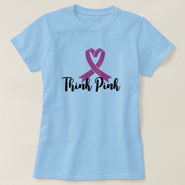 Tänka Rosa - Bära Hope, Spread Strength T Shirt (Design framsida)