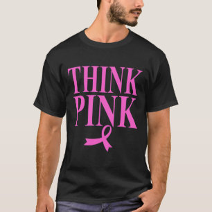 Tänka Rosa Bröstcancer Medvetandeskap Manar Vome T Shirt