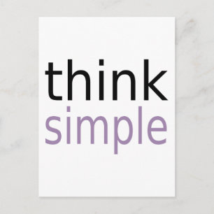 Tänka Simple (lila Edition) Vykort