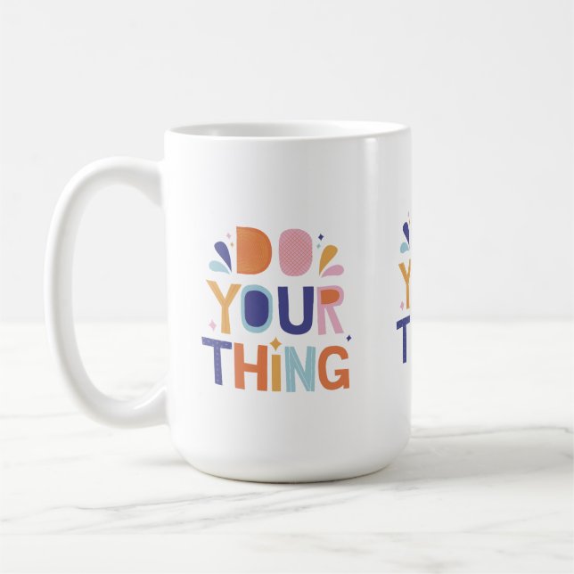 Tänka Slogan Mugg Design (Vänster)