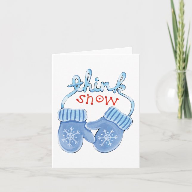 Tänka Snö Mittens Helgkort (Framsida)