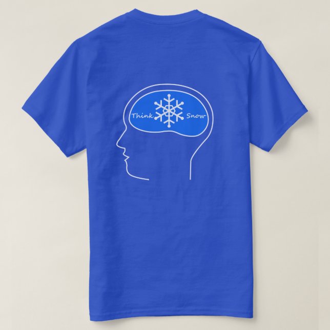 tänka snö! t-shirt (Design baksida)