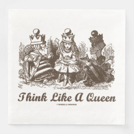 Tänka som en drottning Alice White Queen Red Queen Pappersservett