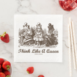 Tänka som en drottning Alice White Queen Red Queen Pappersservett