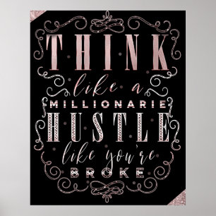 Tänka som en Millionaire Hustle som om du är Fatti Poster