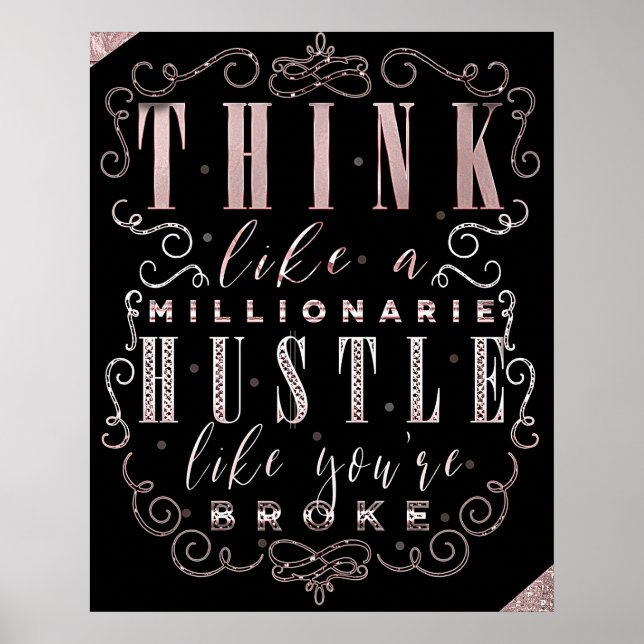Tänka som en Millionaire Hustle som om du är Fatti Poster (Framsidan)