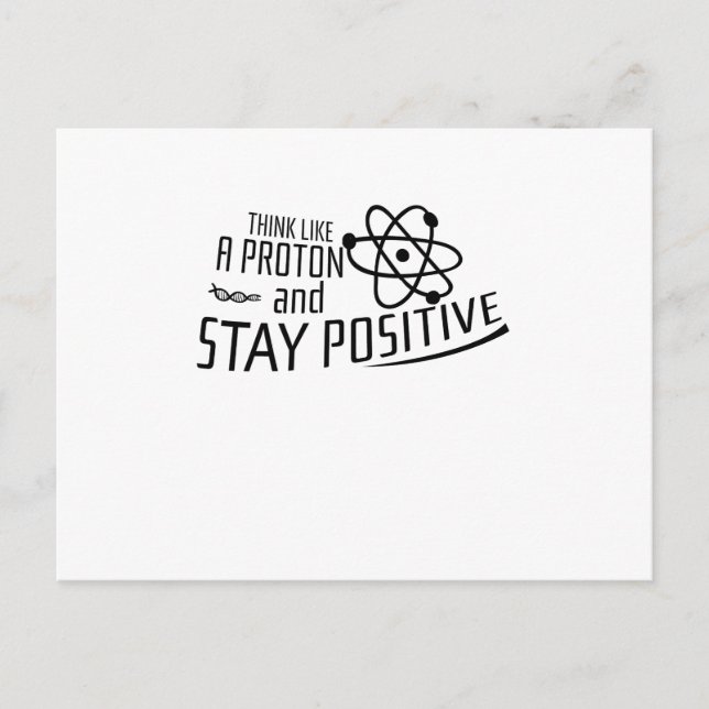 Tänka som en proton Science Coola Gift Vykort (Framsida)