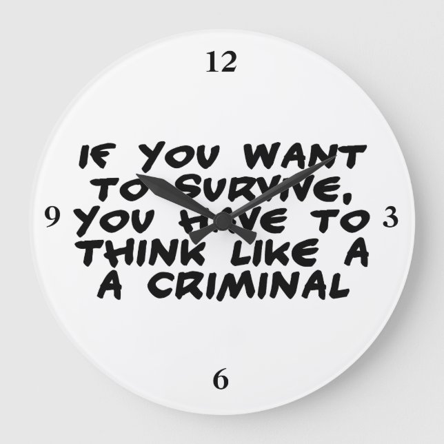 Tänka som ett brott stor klocka (Framsida)