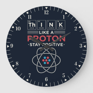 Tänka som ett protonkemiskt nerd Dorm-rum Stor Klocka