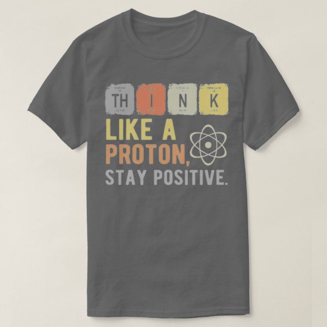 Tänka som ett protonskydd 1  t shirt (Design framsida)