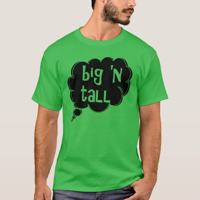 tänka stor och hög t-shirt efter dalDesignNZ (Framsida)