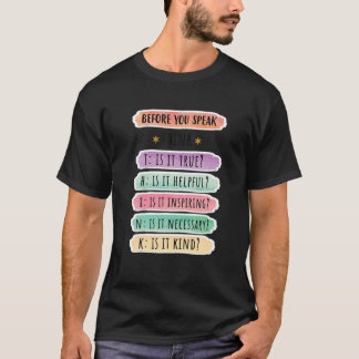 TÄNKA True Helpful Inspiring NNNE Kind Teache T Shirt