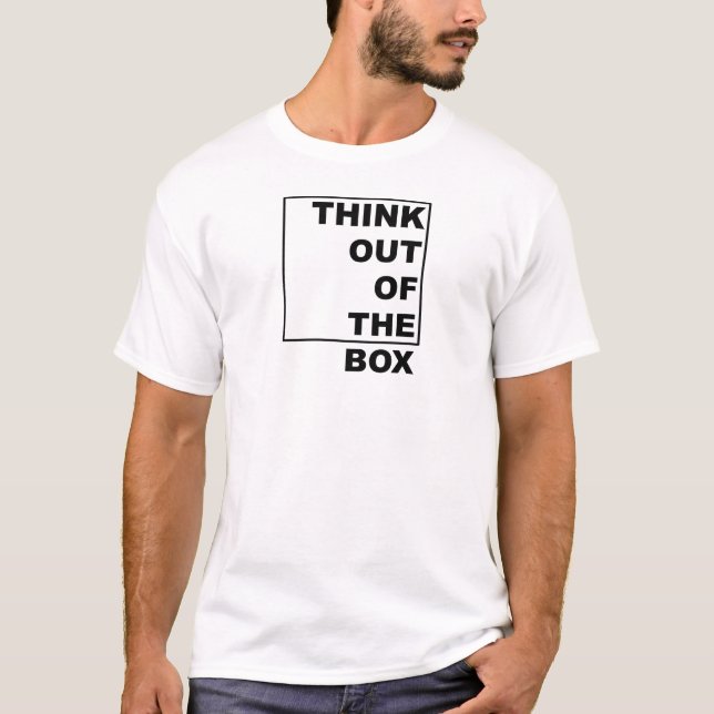 Tänka ut ur boxas. T-shirt. T-shirt (Framsida)