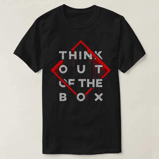 Tänka ut ur lådan Typografysmotiv T Shirt (Design framsida)