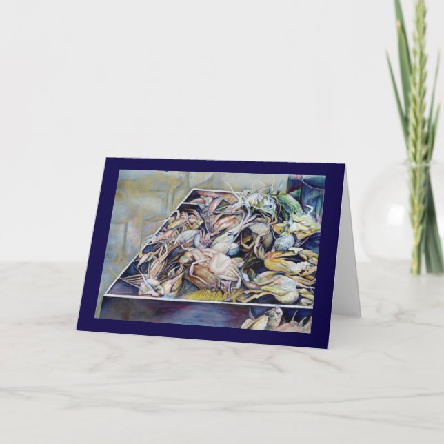 Tänka utanför bockhälsningskortet kort (Framsida)