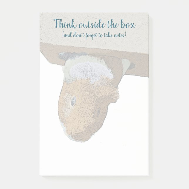 Tänka utanför Box Guineas Gris Post-it Notes Block (Framsida)