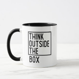 Tänka utanför boxens inspirationsoffert mugg