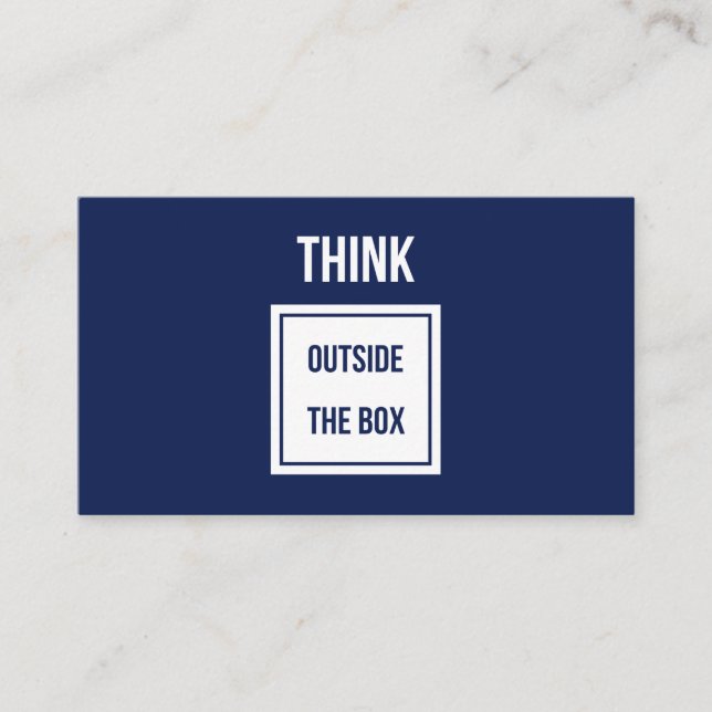 Tänka utanför boxkonsultflottan visitkort (Framsida)