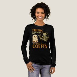 Tänka utanför Coffin Ghost Skeleton Halloween T Shirt