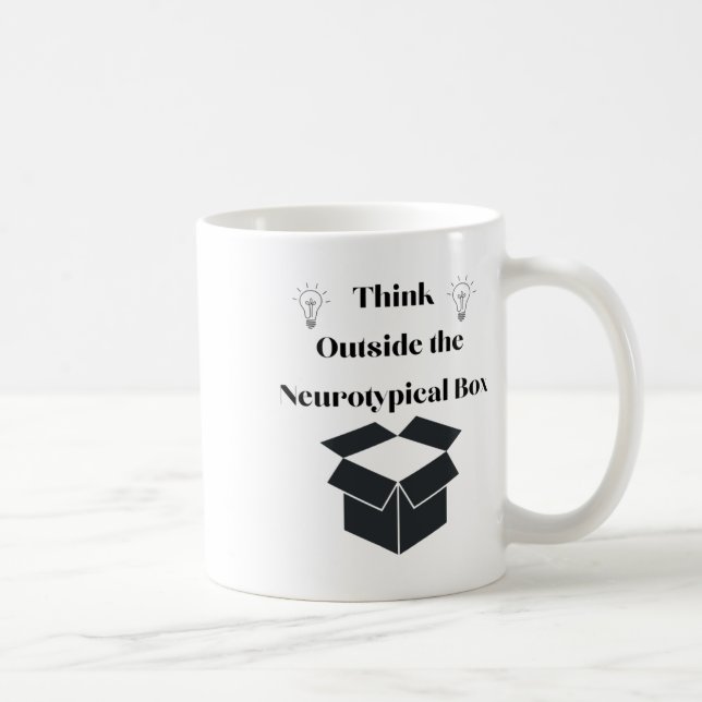 Tänka utanför den neurotypiska förslutningen kaffemugg (Höger)